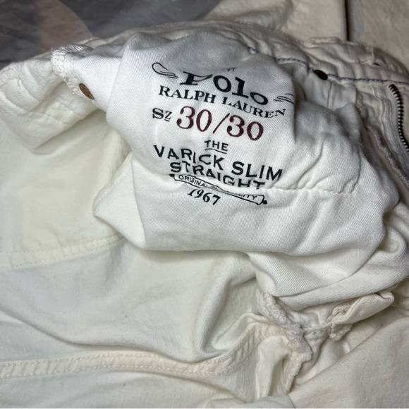 Polo Ralph Lauren Varick Slim Straight Jeans Men’s 30x30 White Stretch Denim - Picture 9 of 13